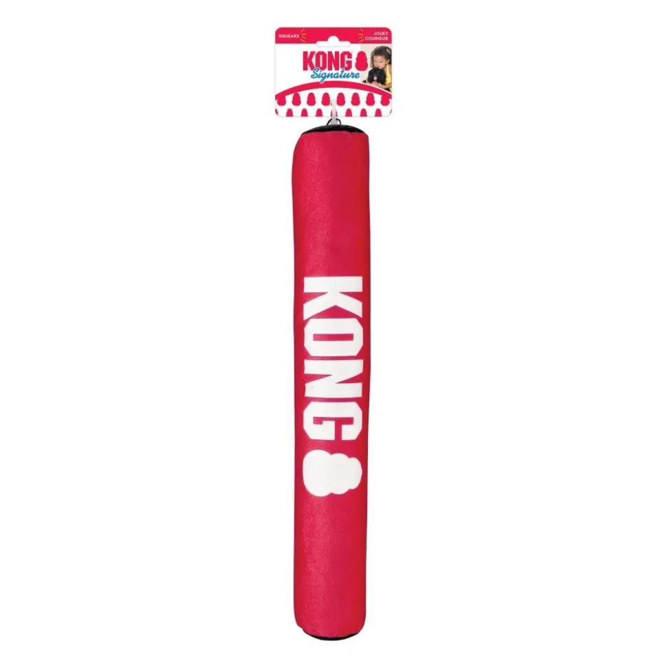 Kong Signature Stick Squeak Crinkle and Rattle Fetch Dog Toy - X-Large