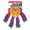 Kong Sneakerz Knots Internally Roped Speak and Plush Dog Toy - Assorted - Medium