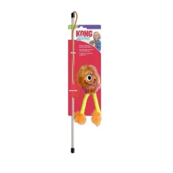 Kong Springz Crinkle and Catnip Cat Teaser Wand and Plush Toy - Assorted