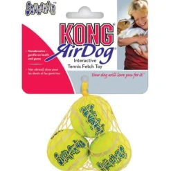 Kong SqueakAir Tennis Ball Squeaker Felt Dog Toys - 3 Pack
