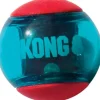 Kong Squeezz Action Ball Squeak and Fetch Rubber Dog Toy - Red - Medium
