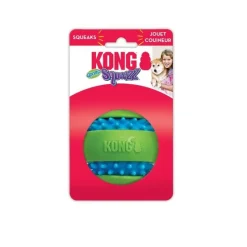 Kong Squeezz Goomz Ball Dental Textured and Squeak Rubber Dog Toy - Large