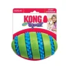 Kong Squeezz Goomz Football Dental Textured and Squeak Rubber Dog Toy - Large