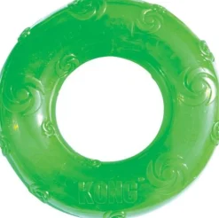 Kong Squeezz Ring Chew and Squeak Rubber Dog Toy - Medium