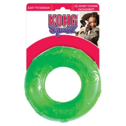 Kong Squeezz Ring Strong Squeaking Dog Toy - Assorted - Large