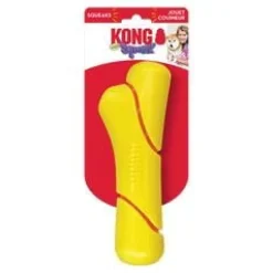 Kong Squeezz Tennis Stick Squeak and Fetch Rubber Dog Toy - Large