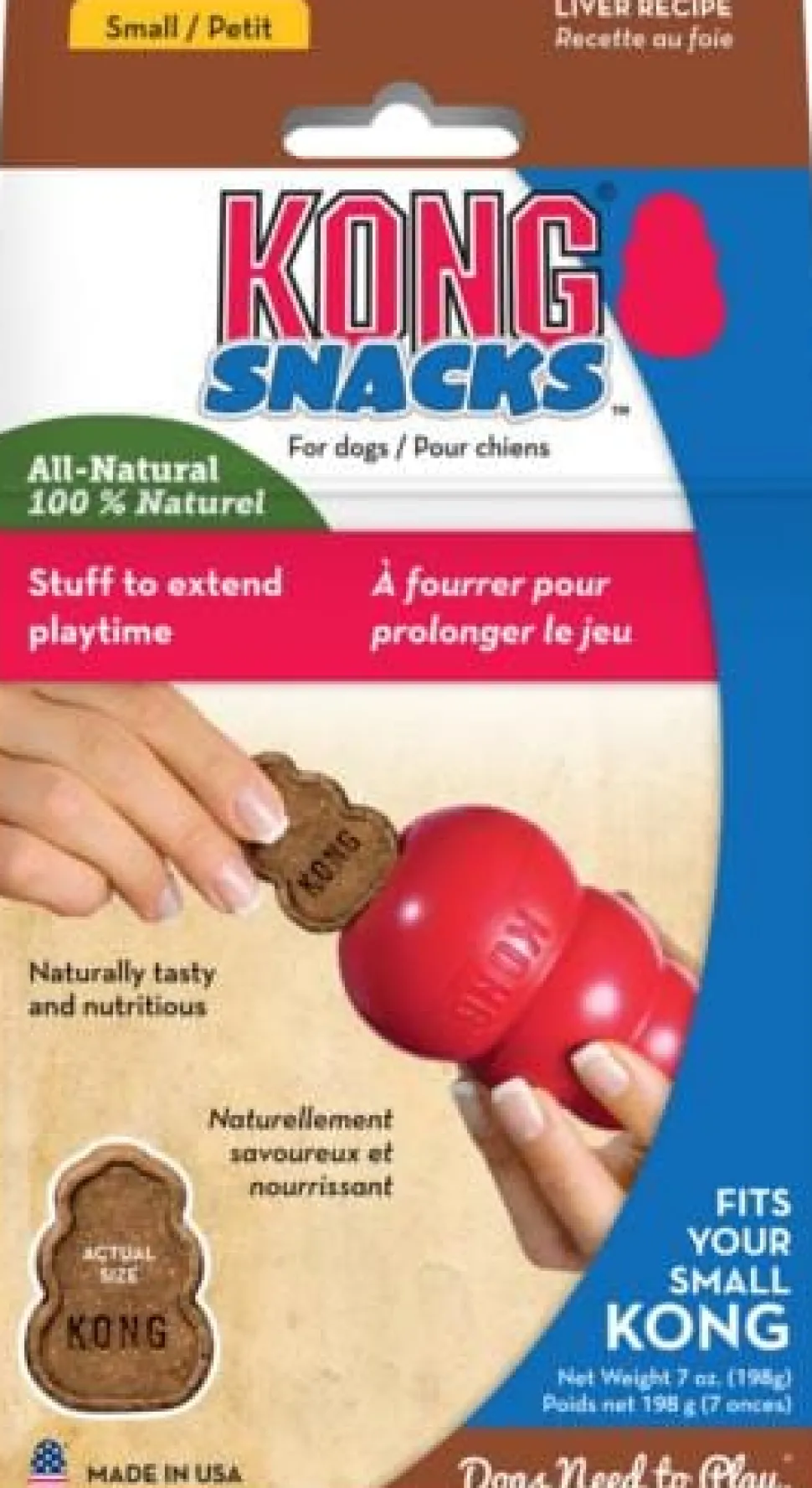 Kong Stuff N; Snacks All-Natural Puppy Stuffing Liver Dog Treats - Small