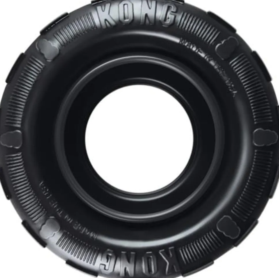 Kong TRAXX Tire Treat Inserting Durable Rubber Dog Toy - Medium/Large