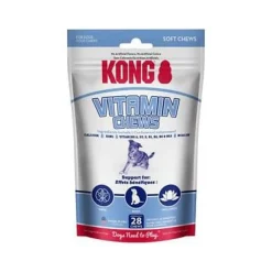 Kong Vitamin Chews Supplemental Soft and Chewy Dog Treats - 28 Count