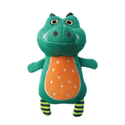 Kong Whoopz Gator Squeak and Spongy Textured Plush Dog Toy - Medium