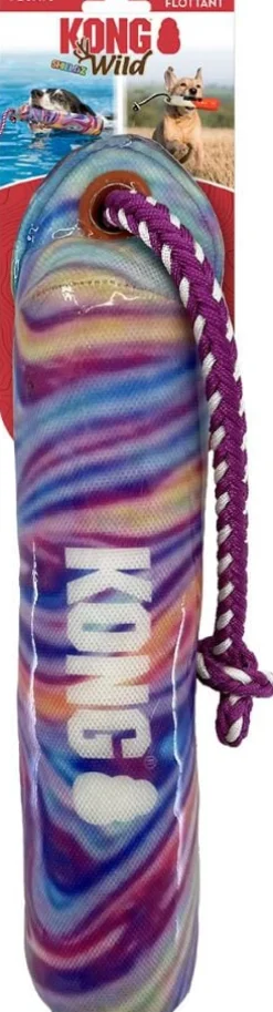 Kong Wild Shieldz Dummy Swirl Durable Fetch Floating Dog Toy - Medium/Large