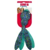 Kong Wubba Finz Inner Tennis Ball Squeak and Fetch Nylon Dog Toy - Blue - X-Large