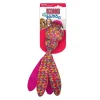Kong Wubba Finz Inner Tennis Ball Squeak and Fetch Nylon Dog Toy - Pink - Small
