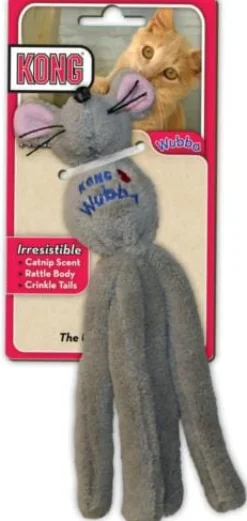 Kong Wubba Mouse Crinkle and Crackle Soft Plush Catnip Cat Toy