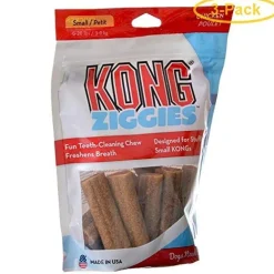 Kong Ziggies Dog Toy Stuffing Chewy Dog Treats - Chicken - Small - 6 Oz