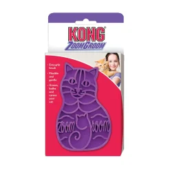 Kong Zoom Groom Raspberry Massaging and Grooming Cat Brush