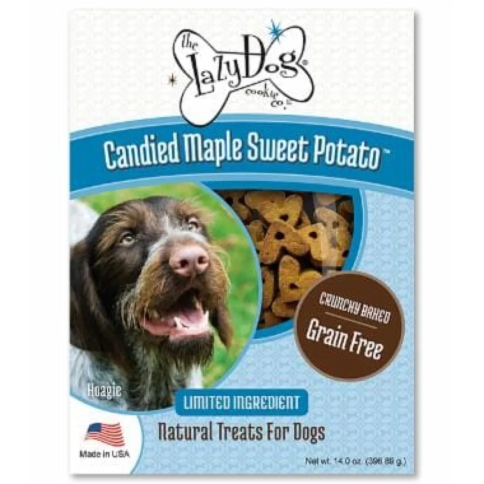 Lazy Dog Grain-Free Maple and Sweet Potato Crunchy Biscuit Dog Treats - 14 Oz