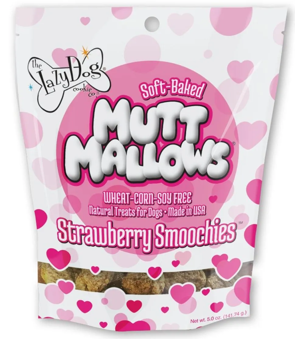 Lazy Dog Mutt Mallow Strawberry Smoochies Soft Baked Dog Treats - 5 Oz
