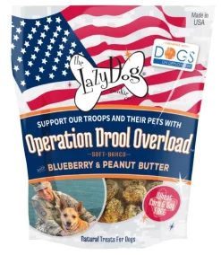 Lazy Dog Operation Drool Overload Blueberry and Peanut Butter Soft Baked Dog Treats - 5 Oz