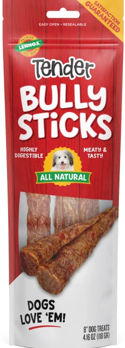 Lennox Tender Bully Sticks Dog Treat - 8 in - 4.16 Oz