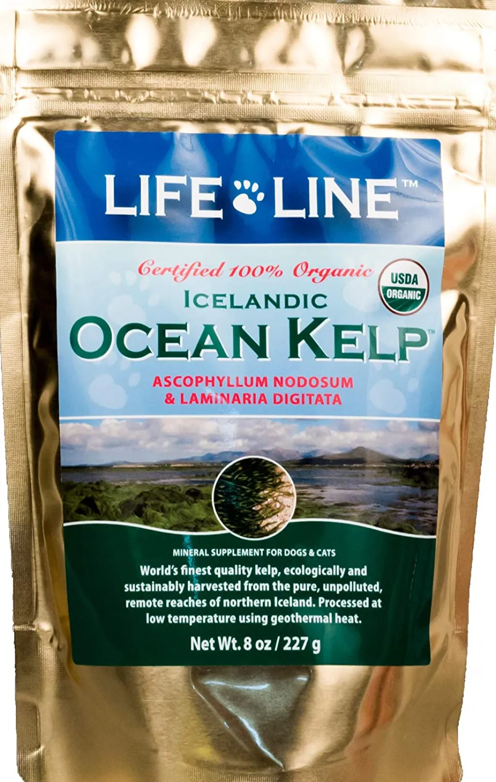 Life Line Vet Resource Group Organic Ocean Kelp Cat and Dog Supplements - 8 oz