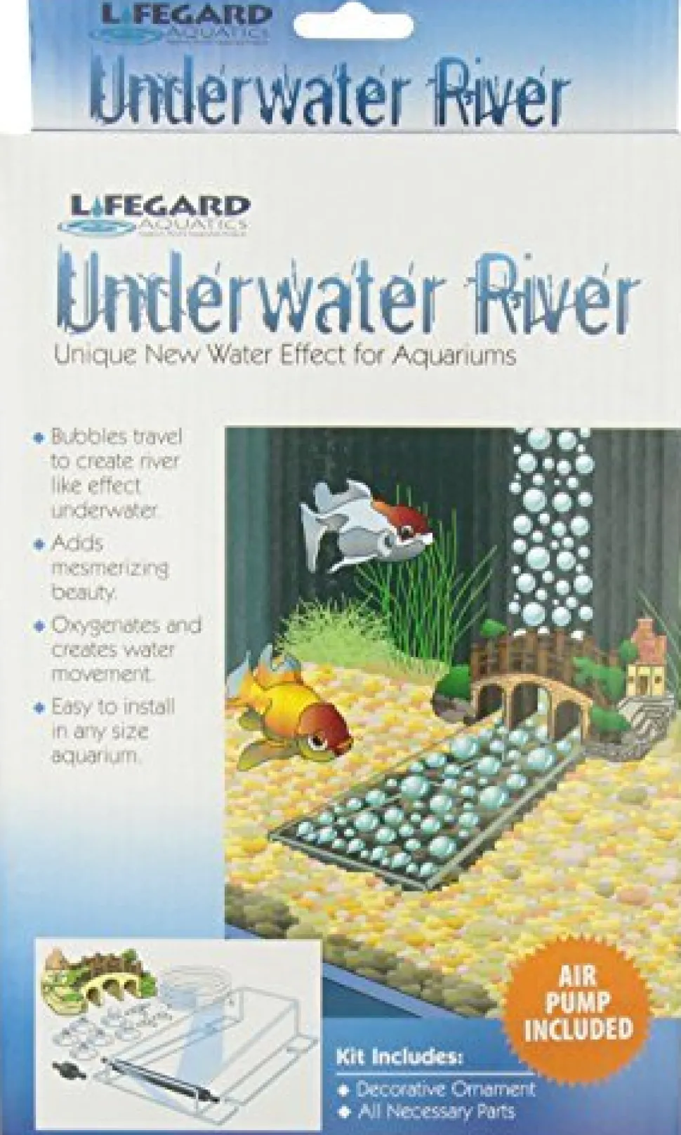 Lifegard Aquatics Underwater River with Air Pump - Medium