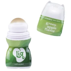 LIQ USA Green Apple Lickable Roller Dog Treat - 2.03 Oz - Case of 6