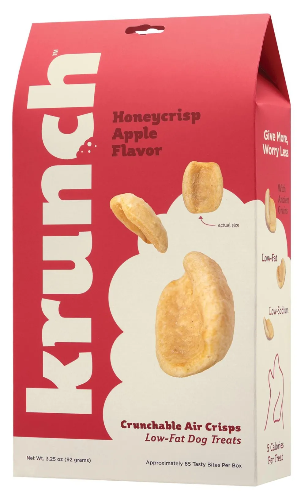 LIQ USA Krunch Honeycrisp Apple Biscuits and Crunchy Dog Treats - 3.25 Oz