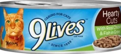 9 Lives Hearty Cuts with Real Chicken and Fish in Gravy Canned Cat Food