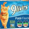 9Lives Pate Variety Canned Cat Food - Variety Pack - 5.5 Oz - 12 Count