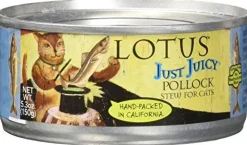 Lotus Just Juicy Stew Pollock Canned Cat Food - 5.3 Oz - Case of 24