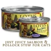 Lotus Just Juicy Stew Salmon Pollock Canned Cat Food - 5.3 Oz - Case of 24