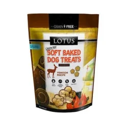 Lotus Soft Baked Grain-Free Dog Treats Venison - 10 Oz