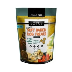 Lotus Soft Baked Grain-Free Dog Treats Sardine Herring - 10 Oz