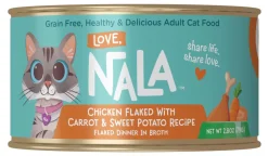 Love Nala Chicken and Sweet Potato Flaked Canned Cat Food - 2.8 Oz - Case of 12