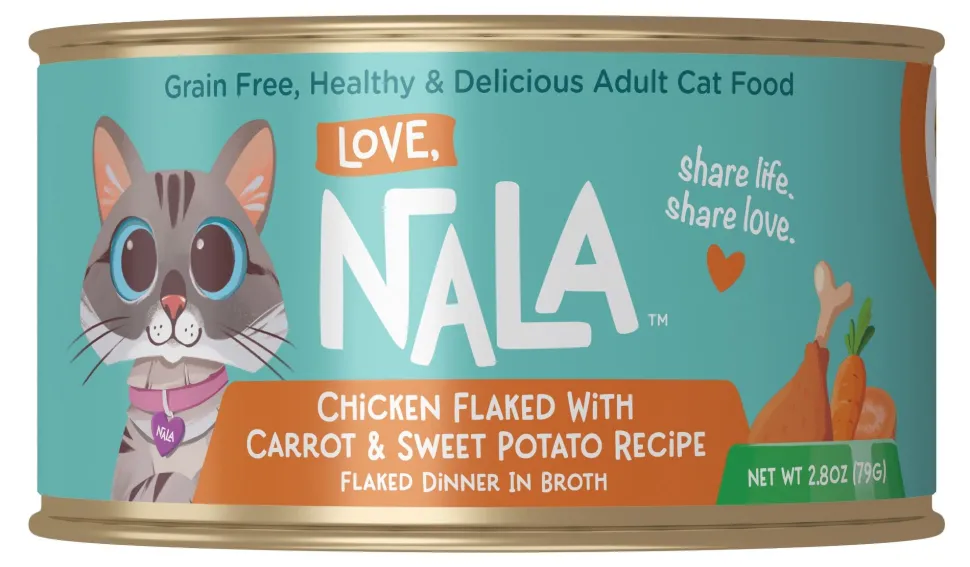 Love Nala Chicken and Sweet Potato Flaked Canned Cat Food - 2.8 Oz - Case of 12