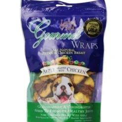 Loving Pets Gourmet Wraps with Glucosamine & Chondroitin Natural Dog Chews - Apple and Chicken - 6 Oz