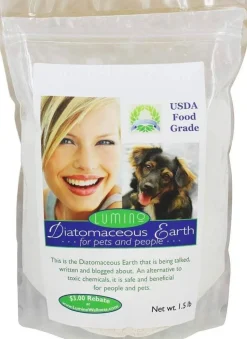 Lumino Organic 100% Food-Grade Diatomaceous Earth for Pets and People - 1.5 lb Bag