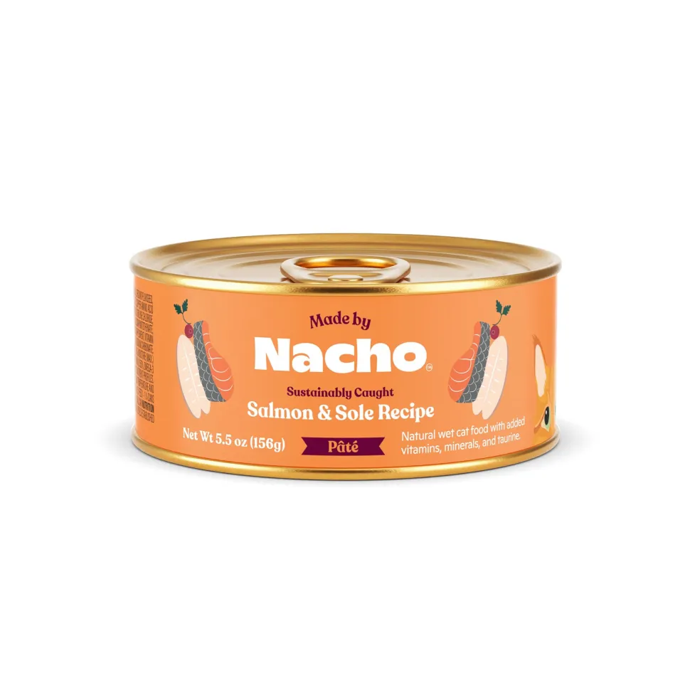 Made by Nacho Salmon and Sole Pate Canned Cat Food - 5.5 Oz - Case of 24
