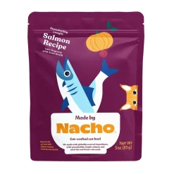 Made by Nacho Salmon and Gravy Cuts in Bone Broth Wet Cat Food Pouch - 3 Oz - Case of 24