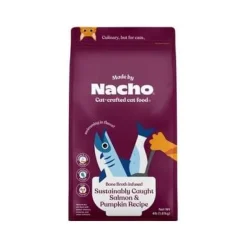 Made by Nacho Salmon and Pumpkin in Bone Broth Dry Cat Food - 4 Lbs