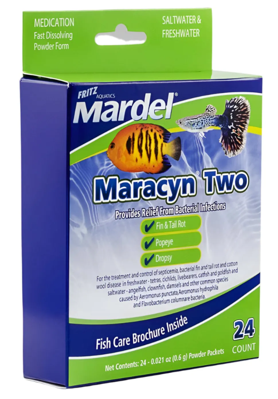 Mardel Maracyn 2 Antibacterial Medication - 0.021 Oz - 24 Count