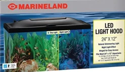 Marineland LED Aquarium Hood Aquarium Black - 24 X 12 In