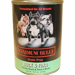 Maximum Bully Canned Dog Food - Tuna/Duck - 13.2 Oz - Case of 12