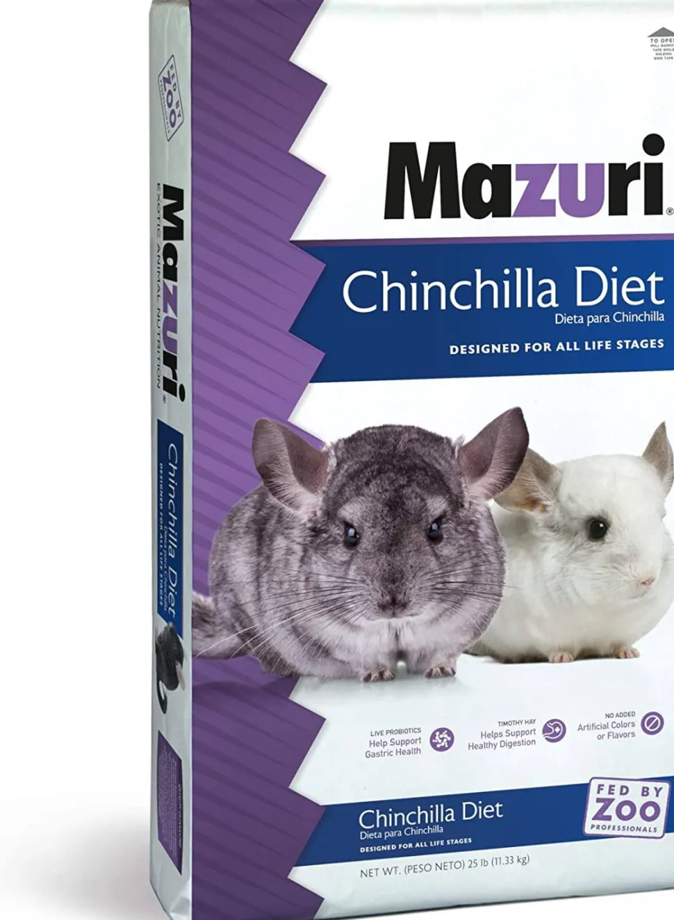 Mazuri Chinchilla Diet Small Animal Food - 25 lb Bag