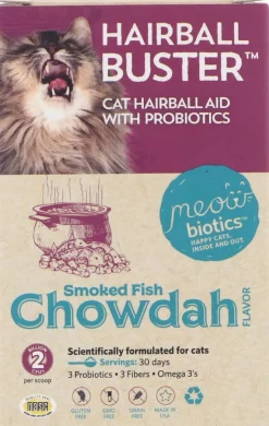 Meowbiotics Human-Grade Hairball Buster Hairball Prevention Cat Supplement