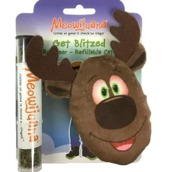 Meowijuana Get Blitzed Raindeer Crinkle Catnip Cat Toy