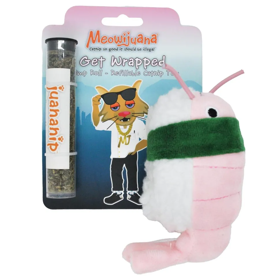 Meowijuana Get Wrapped Sushi Crinkle Catnip Cat Toy