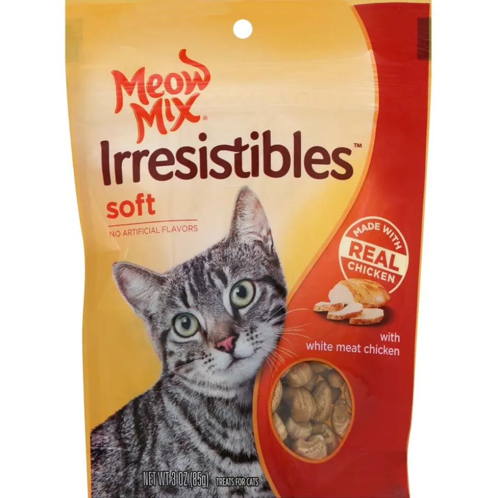 Meow-Mix Irresistibles Soft Cat Treats White Meat Chicken - 3 Oz - 5 Pack