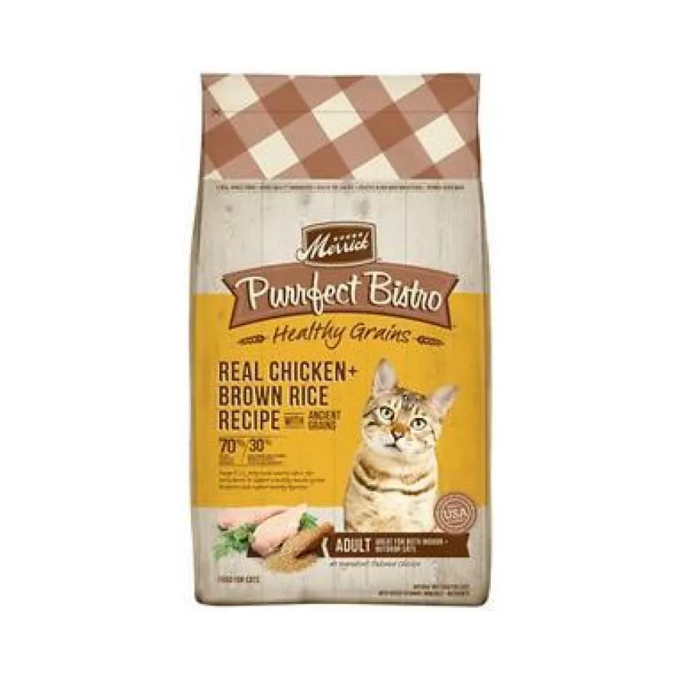 Merrick - Purrfect Bistro with Grains Chicken + Brown Rice Recipe with Ancient Grains Dry Cat Food - 12lb